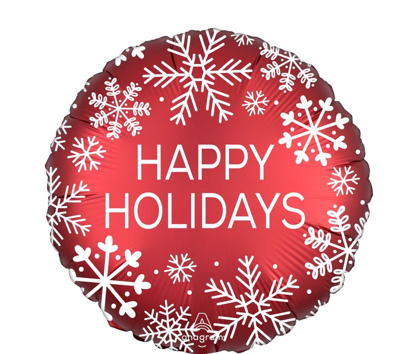 18" Happy Holidays Snowflake