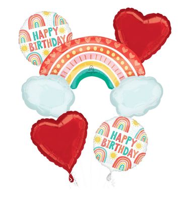 5PC Retro Rainbow Birthday Bouquet (211)