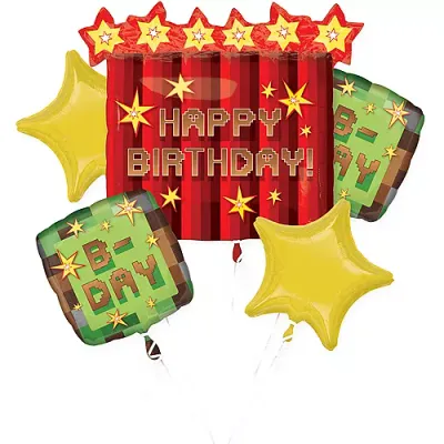 5PC Pixelated Birthday Bouquet (281)