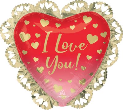 23" ILY Ombre &amp; Gold Hearts