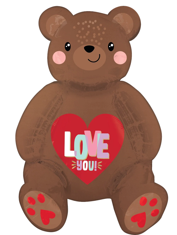 20" Satin Love Bear Sitter
