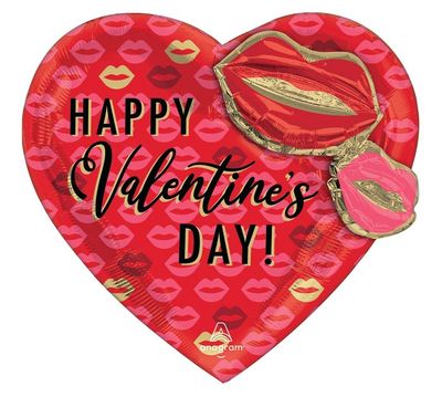 28" HVD Valentine Kissy Lips