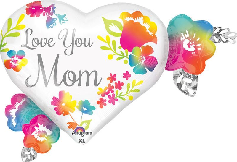 27" Love You Mom Watercolor