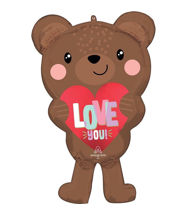 30" Satin Love Bear