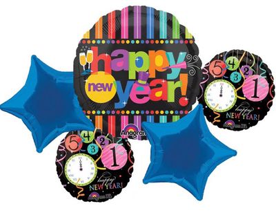 5PC Wild Happy New Years Bouquet