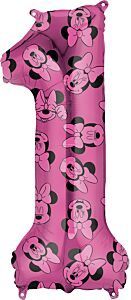34" Minnie Mouse Number Balloons (506-1-5), Number: 1 (506)