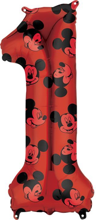 34" Mickey Mouse Number Balloons (505-1-5), Number: 1 (505)