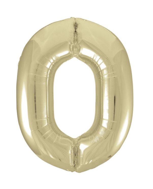 34" White Gold Number (532-1-9), Number: 0