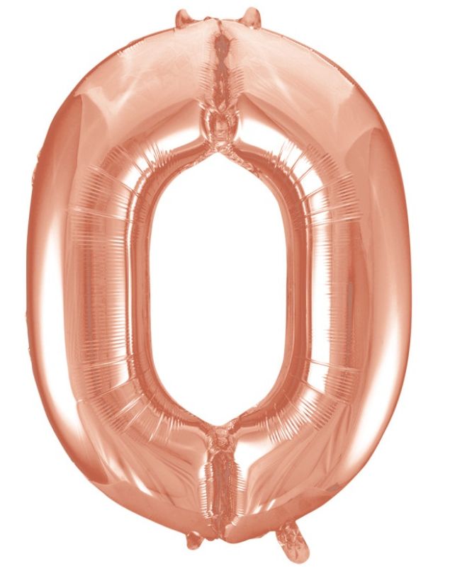 34" Rose Gold Number (526-1-9) 34" Rose Gold Number (526-1-9), Number: 0