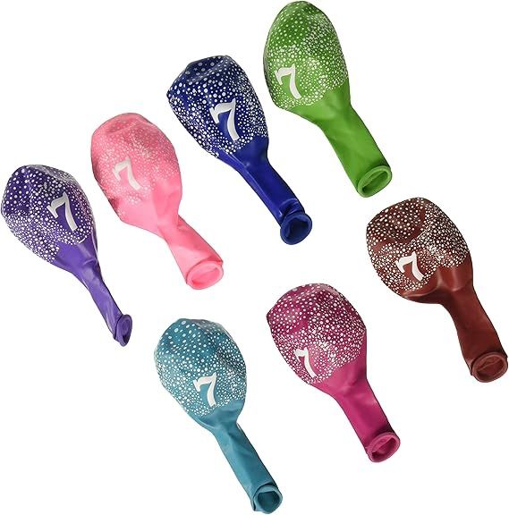 11" 7th Birthday Printed, Color: Pink