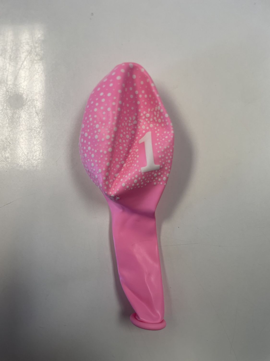 11" 1st Birthday Printed, Color: Baby Pink