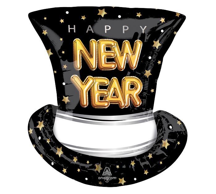 24" Happy New Year Top Hat