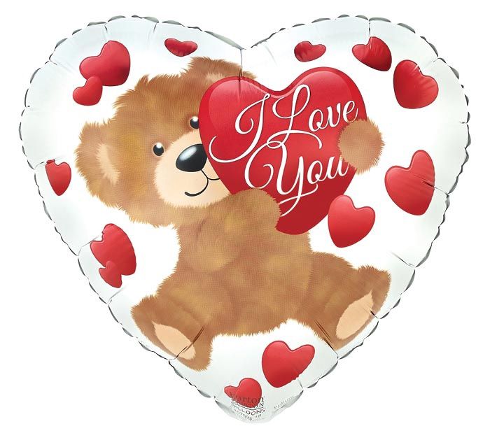 17" I Love You Teddy Bear Heart