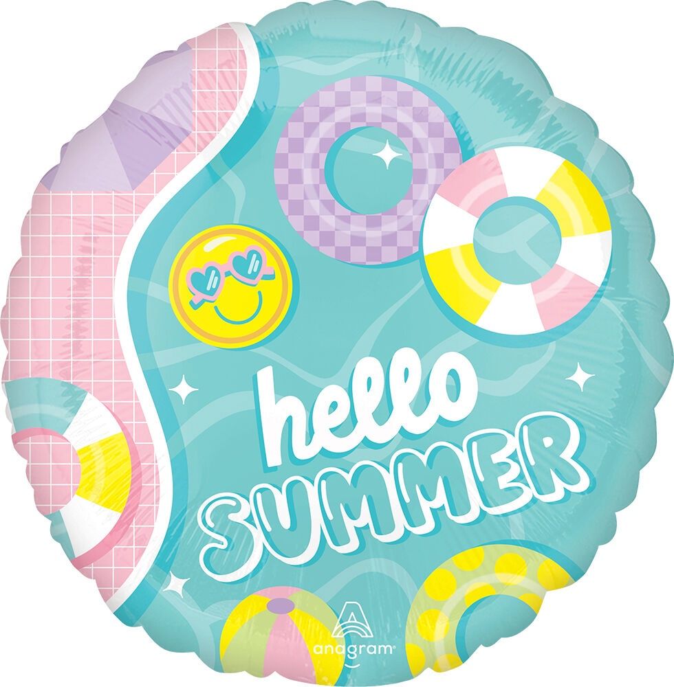 17" Pastel Beach Club Hello Summer