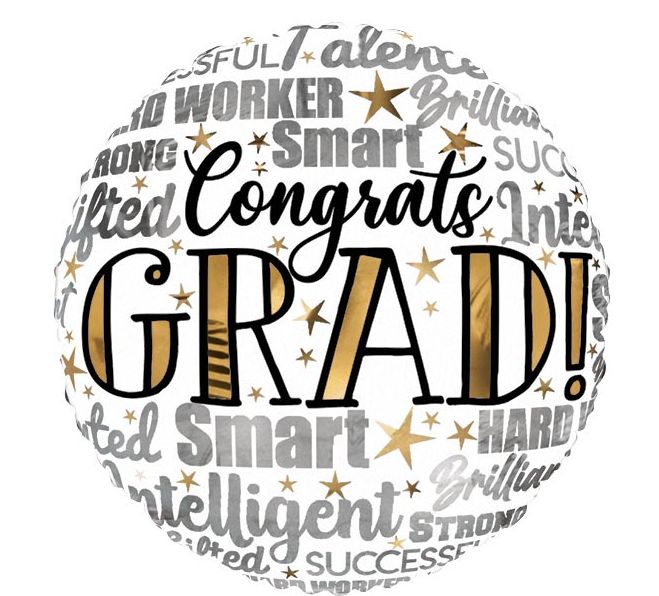 17" Congrats Grad Words 17" Congrats Grad Words