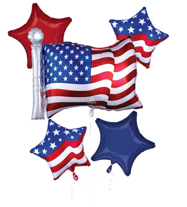 5PC Patriotic USA Bouquet
