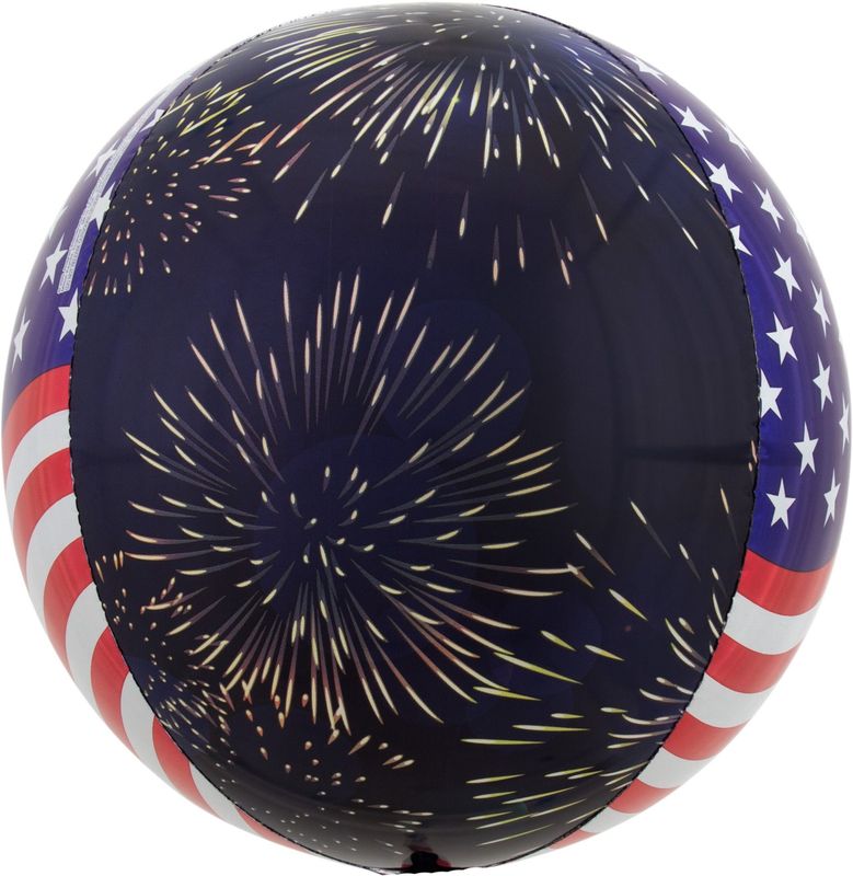 16" Stars &amp; Stripes &amp; Fireworks Orbz