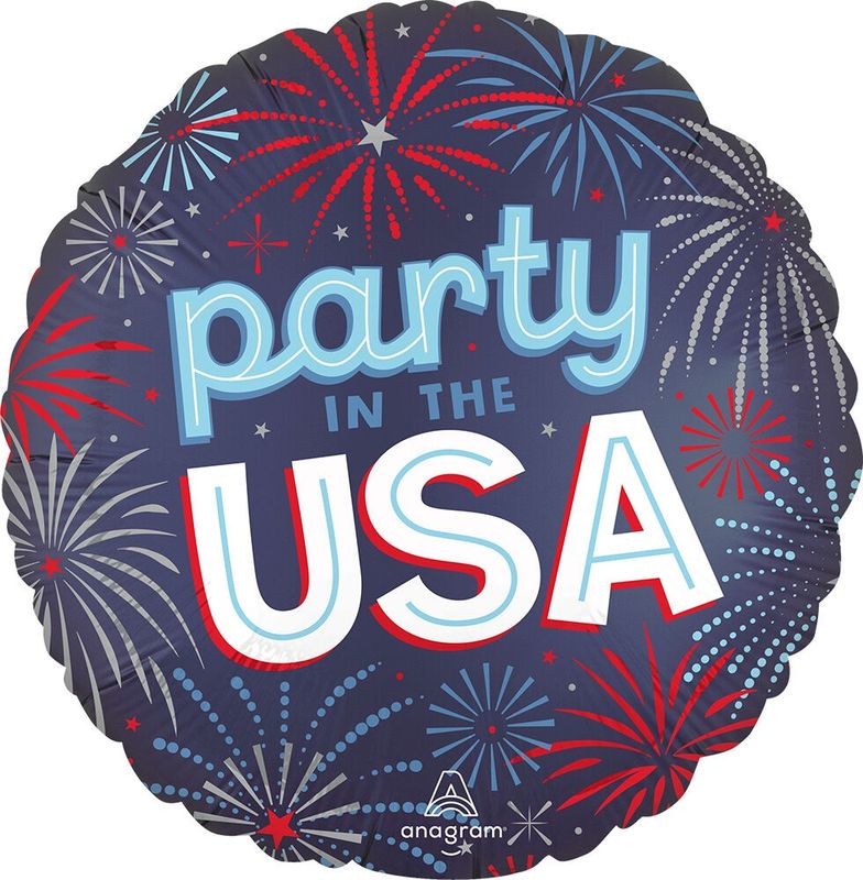 18" Satin Patriotic Burst Party in the USA