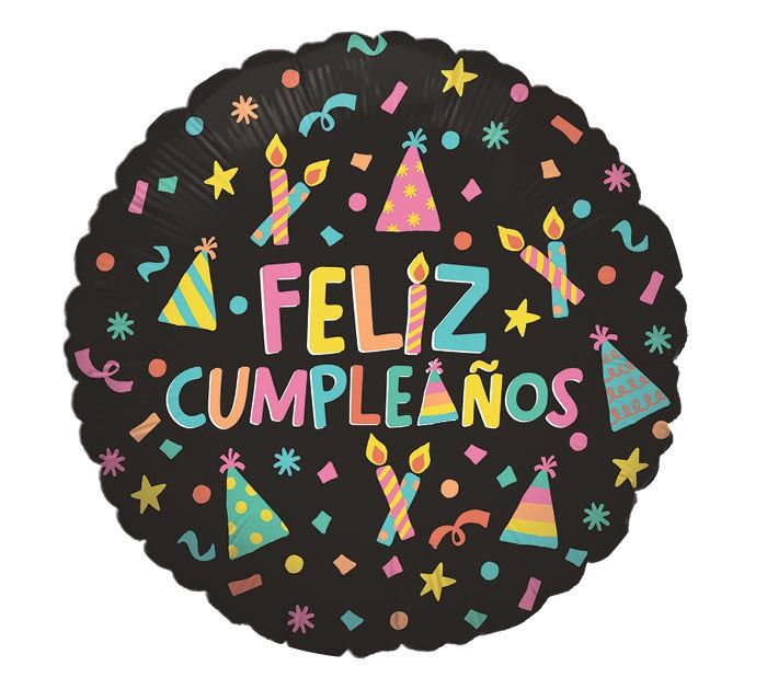 17" Feliz Cumpeanos Candles & Confetti 17" Feliz Cumpeanos Candles & Confetti