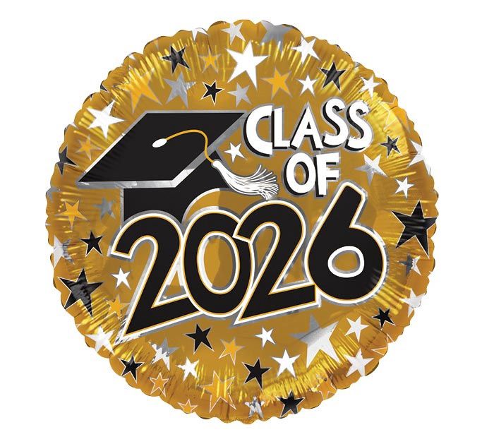 17" Grad Class of 2026, Color: Gold