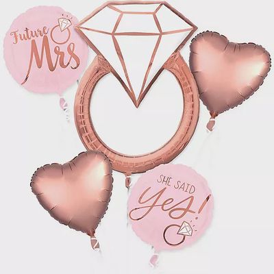 5PC Blush Wedding Bouquet