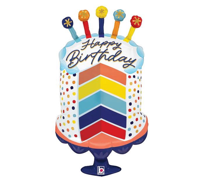 34" Sliced Birthday Cake