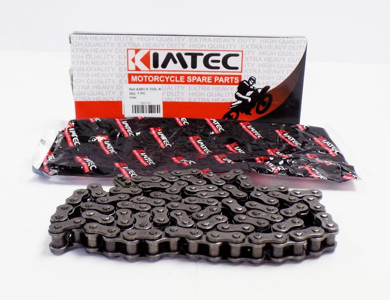 Cadena para motocicleta marca Kimtec paso 428H