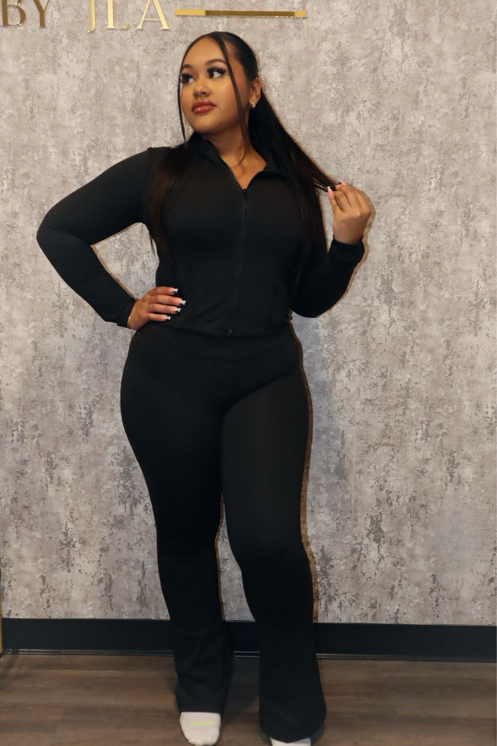 Comfy Girl Black Yoga Set