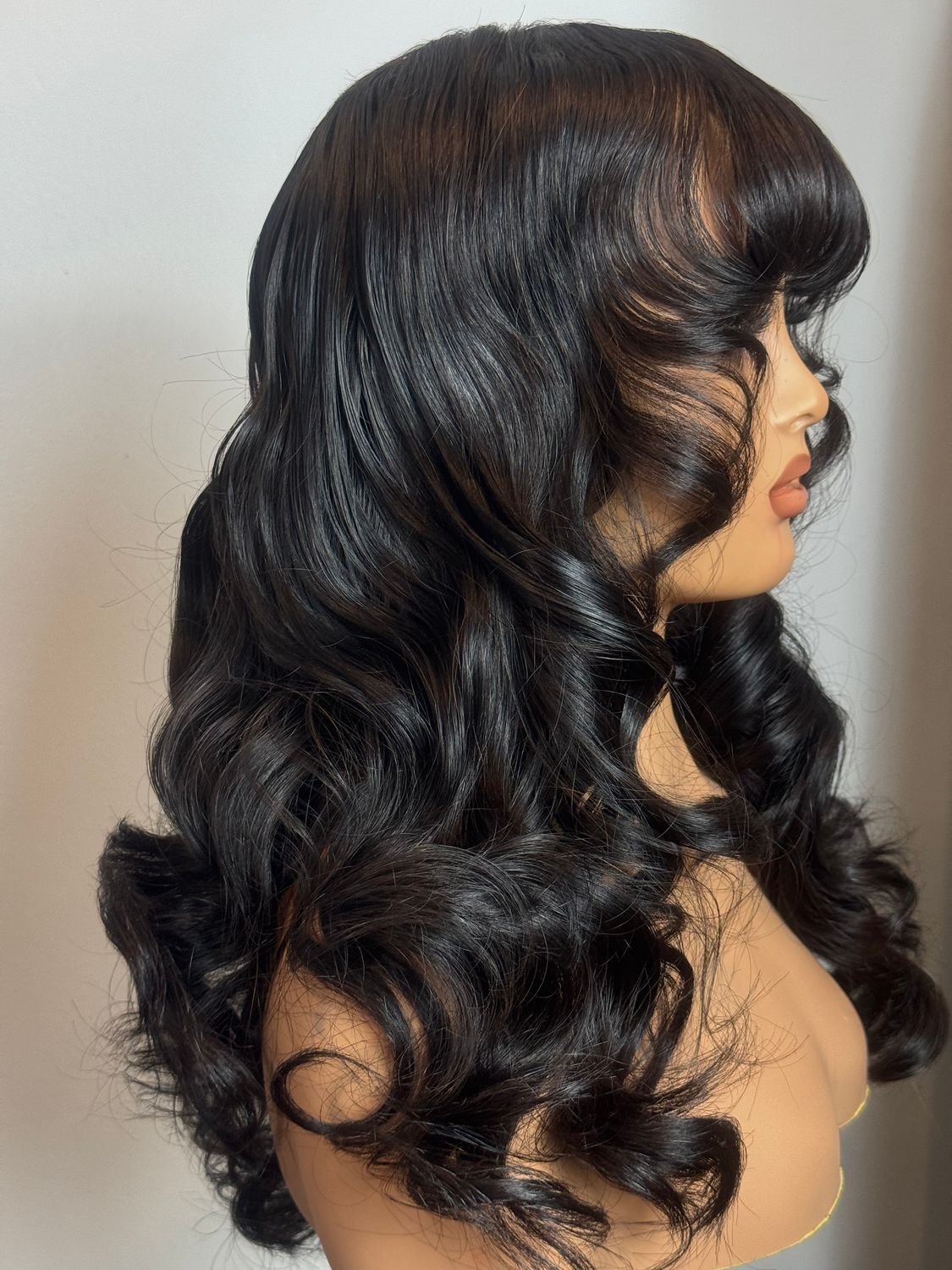 Raw Hair with Bangs :Length 18