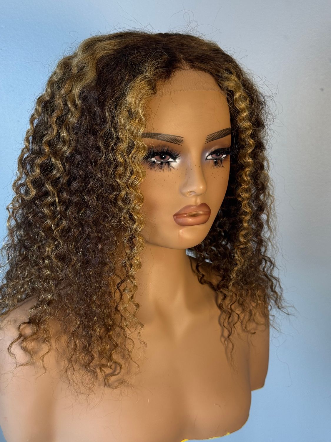 Deep wave curl wig