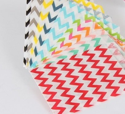 Bolsas de papel con diseño Chevron c/25