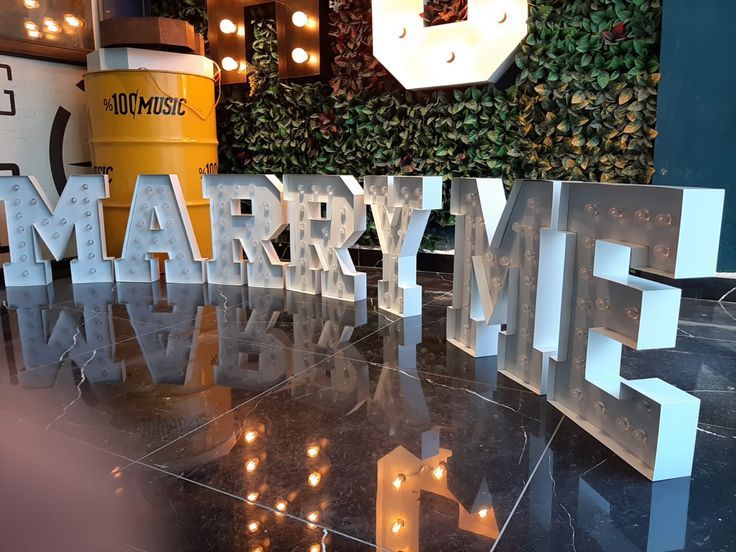 &quot;Marry Me&quot; 4ft Marquee Letters