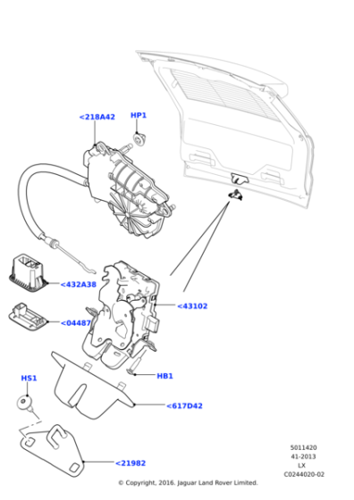 ​Genuine Land Rover Tailgate Latch – LR139929