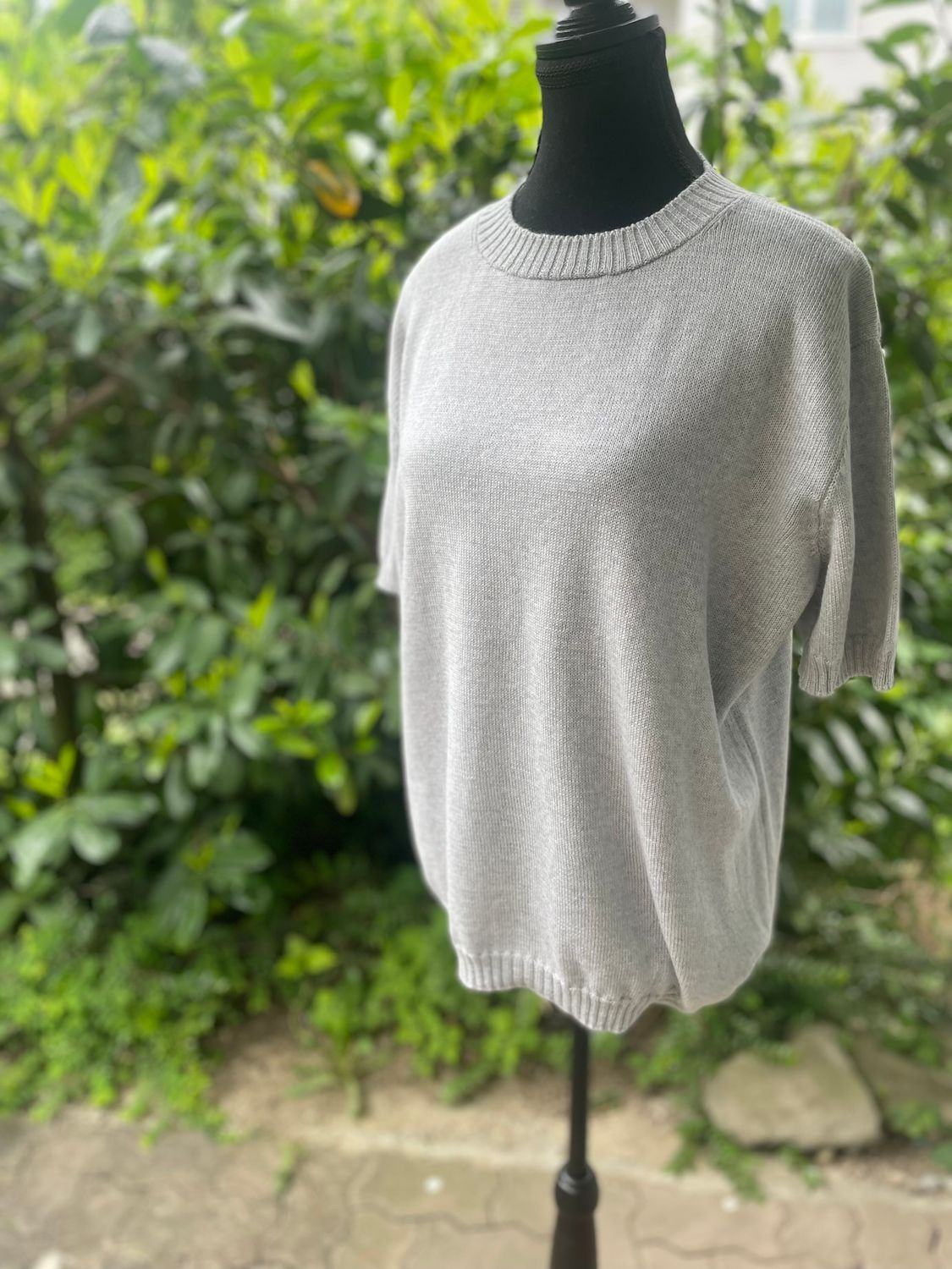 T-Shirt, 100% Merinoextrafine, Light gray, Size L