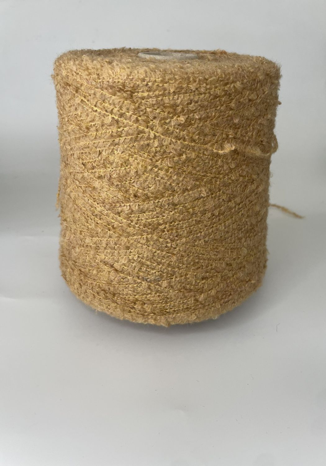 G&amp;G Filati Boucle 310m/100gr, 65%merino wool 25%silk 8%PA, mustard