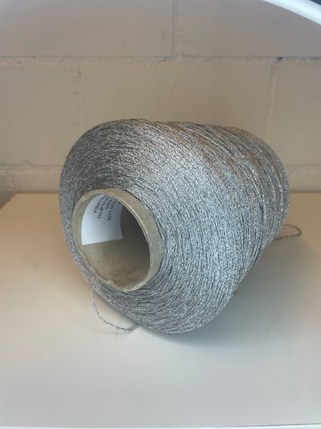 EUCALIPTUS LUX 400m/100g, 70% eucalyptus, 30% lurex, Cord gray with silver lurex