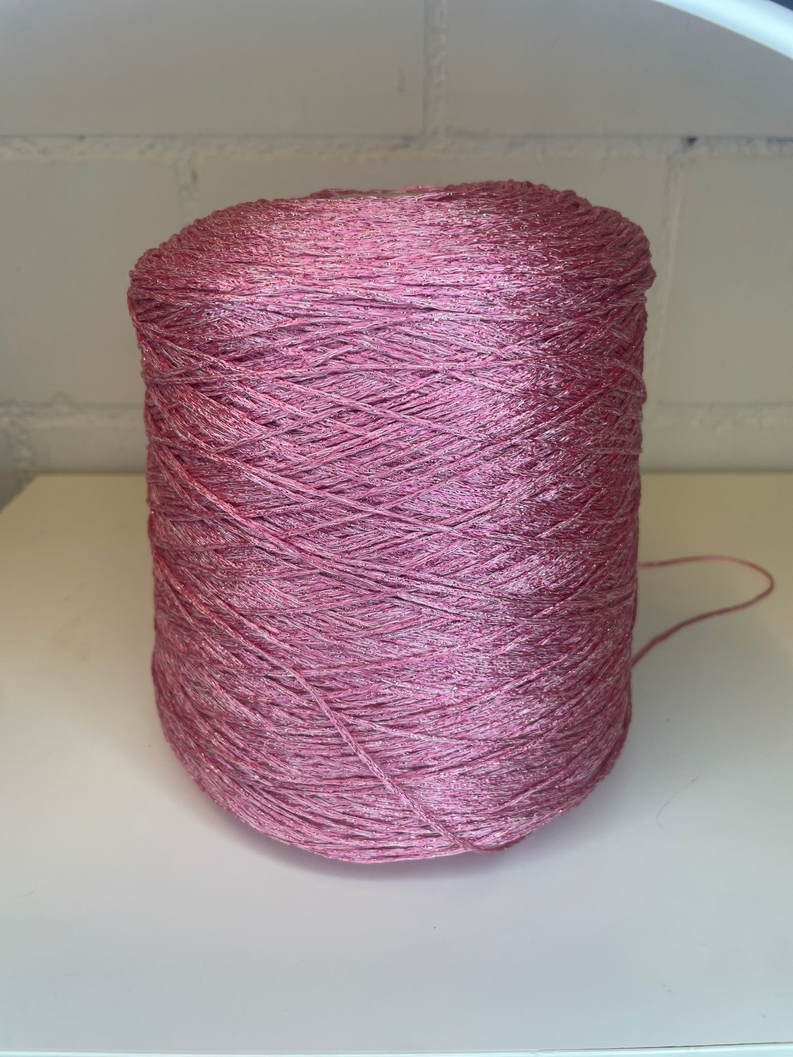 EUCALIPTUS LUX 230m/100g, 70% eucalyptus, 30% lurex, Cord pink with pink lurex