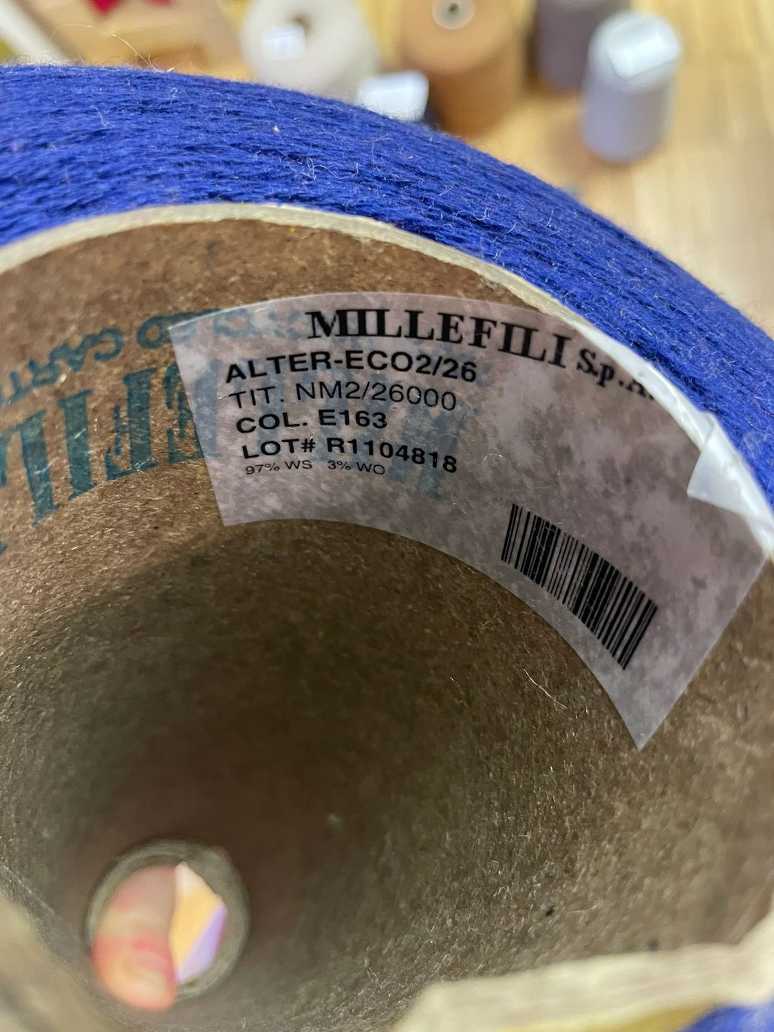 510g MILLEFILI 1300m/100 gr, 97% cashmere3% Merino,  royal blue