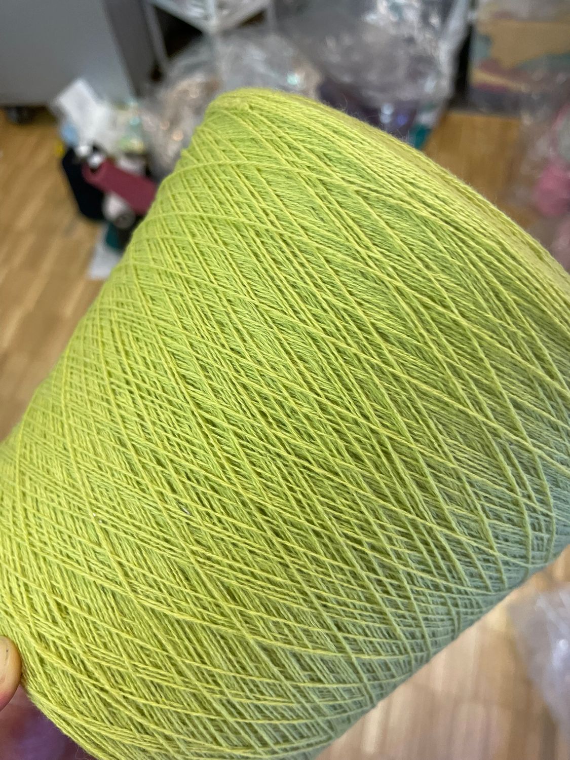 Zegna Baruffa  90/10,  1400m/100g, 100% cashmere, grass green, 100g