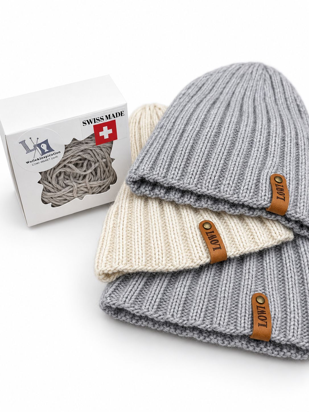 KNITTING KIT “BIG 100% Cashmere Hat” german pattern