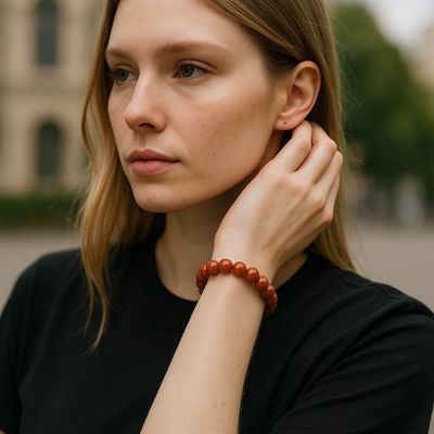 BRACCIALE DIASPRO ROSSO
