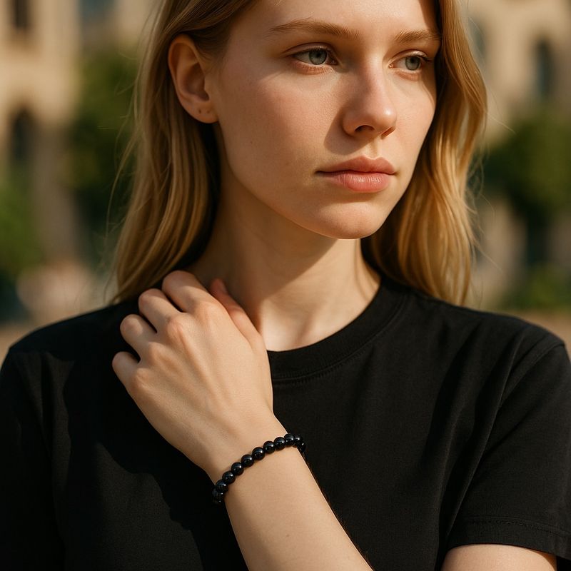 BRACCIALE OSSIDIANA DORATA