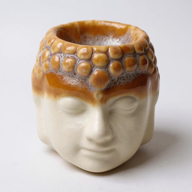 BRUCIATORE PER ESSENZE BUDDHA AVORIO
