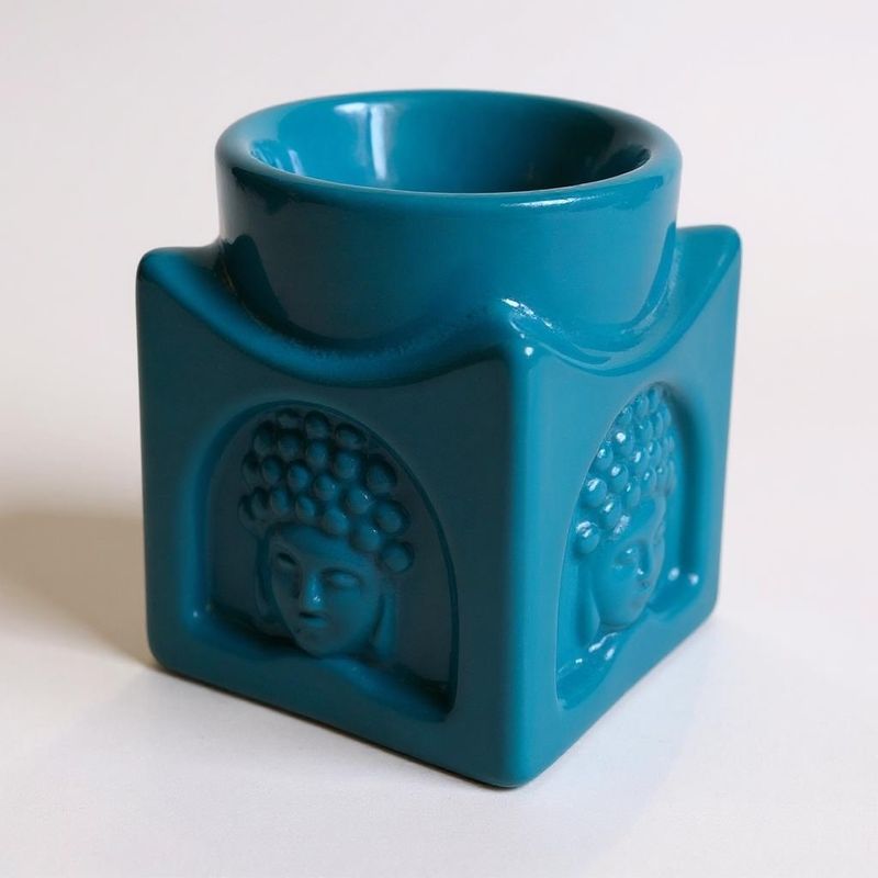 BRUCIATORE PER ESSENZE QUADRATO BUDDHA TURCHESE