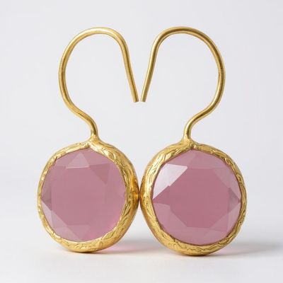 ORECCHINI MINIMAL GOLD  10  ROSA