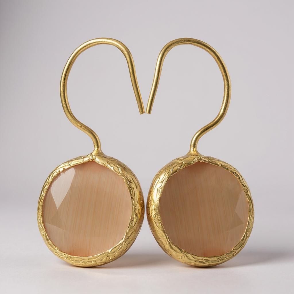 ORECCHINI MINIMAL GOLD 10 ARANCIO