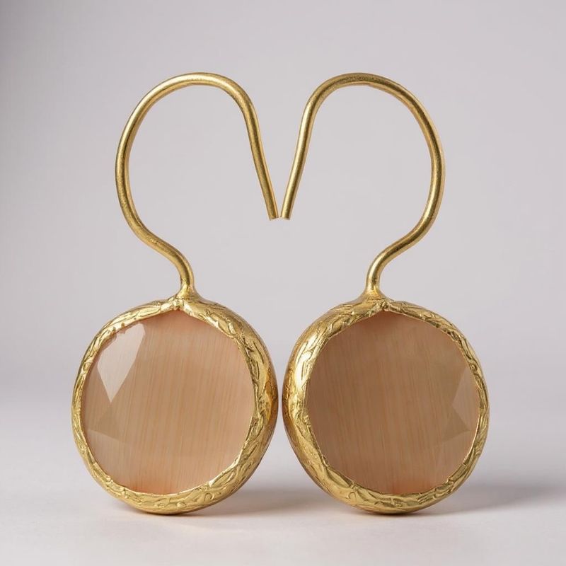 ORECCHINI MINIMAL GOLD 10 ARANCIO