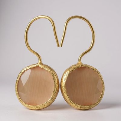 ORECCHINI MINIMAL GOLD 10 ARANCIO