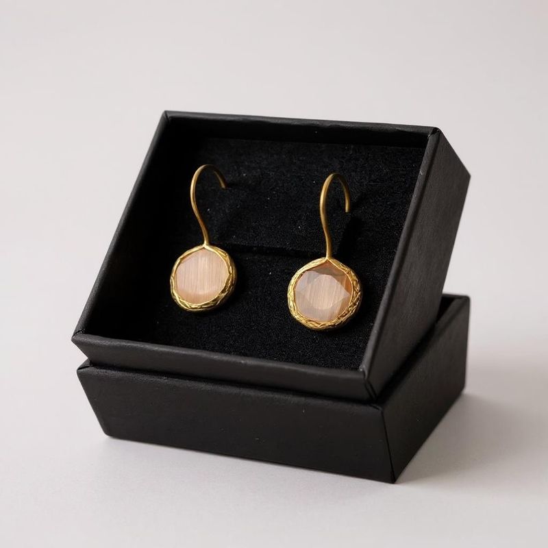 ORECCHINI MINIMAL GOLD 10 ARANCIO
