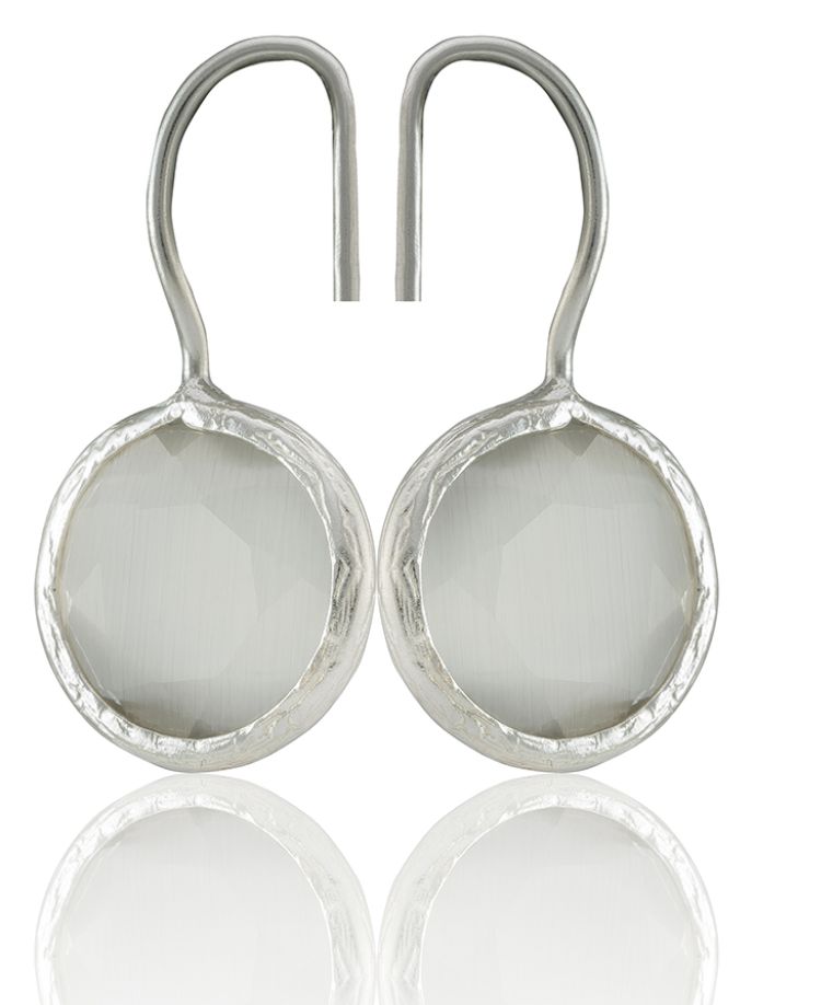 ORECCHINI MINIMAL SILVER 12 GRIGIO